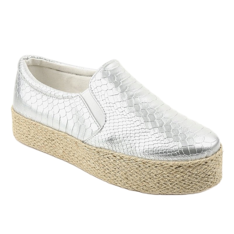 Silver slip-on espadriller 6140 grå 1