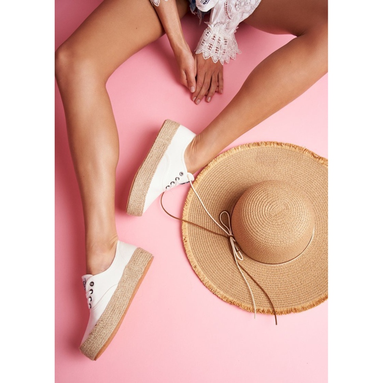 Dam Espadrilles Big Star White FF274143 vit 1
