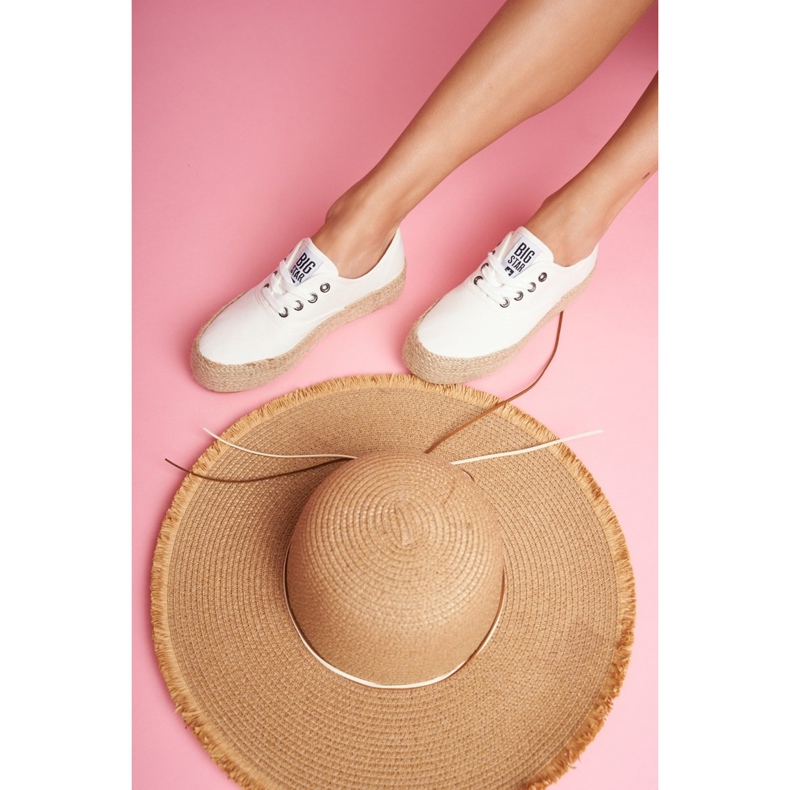 Dam Espadrilles Big Star White FF274143 vit 2