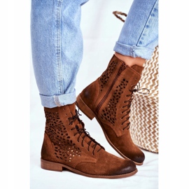 Nicole Kvinnors läderkamel Meridan stövlar brun 1