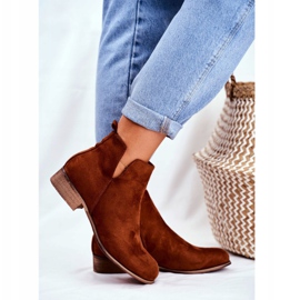 EVE Kvinnors stövlar på platt klack Spring Camel Viva brun 2