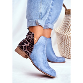 EVE Kvinnors stövlar på platt klack vårblå Viva 2