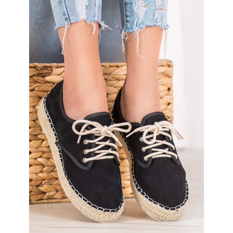 SHELOVET Mocka Espadrilles svart 2