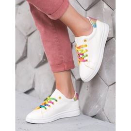 SHELOVET Trendiga sportskor vit 1