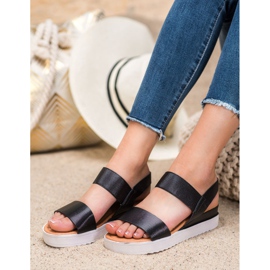 SHELOVET Svarta sandaler på plattformen 2