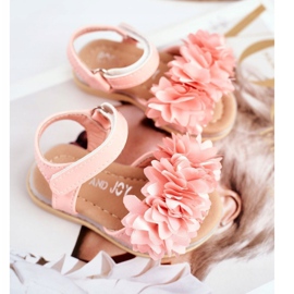 FRROCK Barnsandaler med kardborre glödande rosa Milena 1