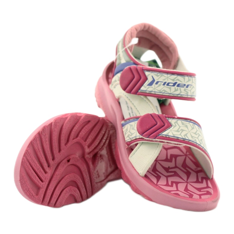 Rider Pink-White Children's Sandals för kardborrband 80608 rosa vit 4