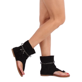 SEA Sandaler för kvinnor Flip-flops With a Shank Black SL1011 Madrit svart 3