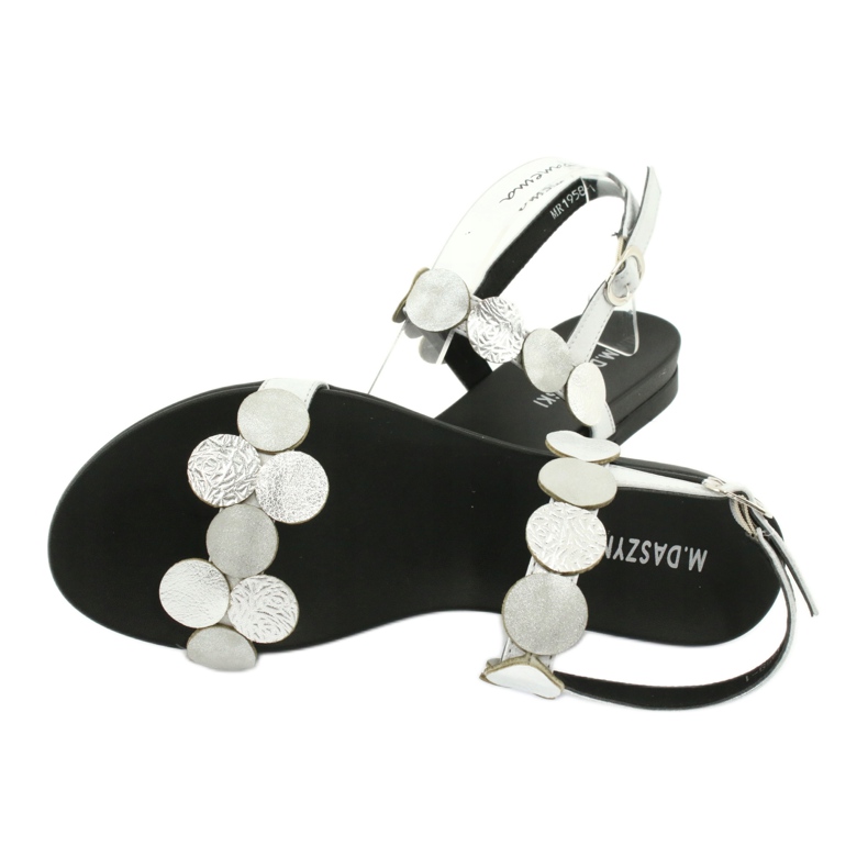 M.Daszyński Daszyński MR1958-1 silver sandaler med cirklar 3