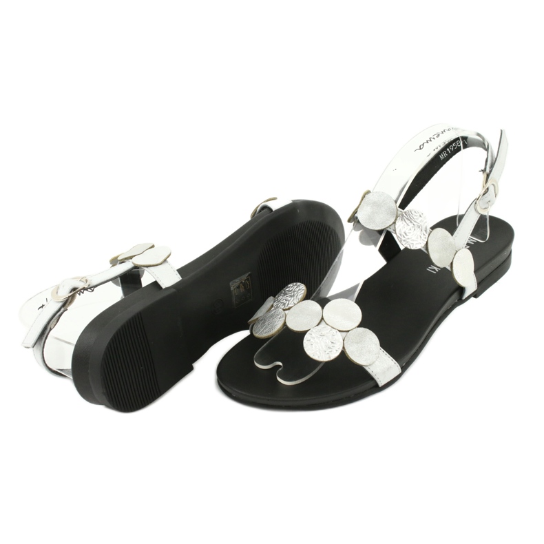 M.Daszyński Daszyński MR1958-1 silver sandaler med cirklar 2