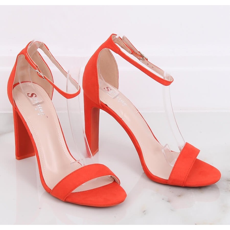 Orange högklackade sandaler NF-37P Orange mångfärgad 2