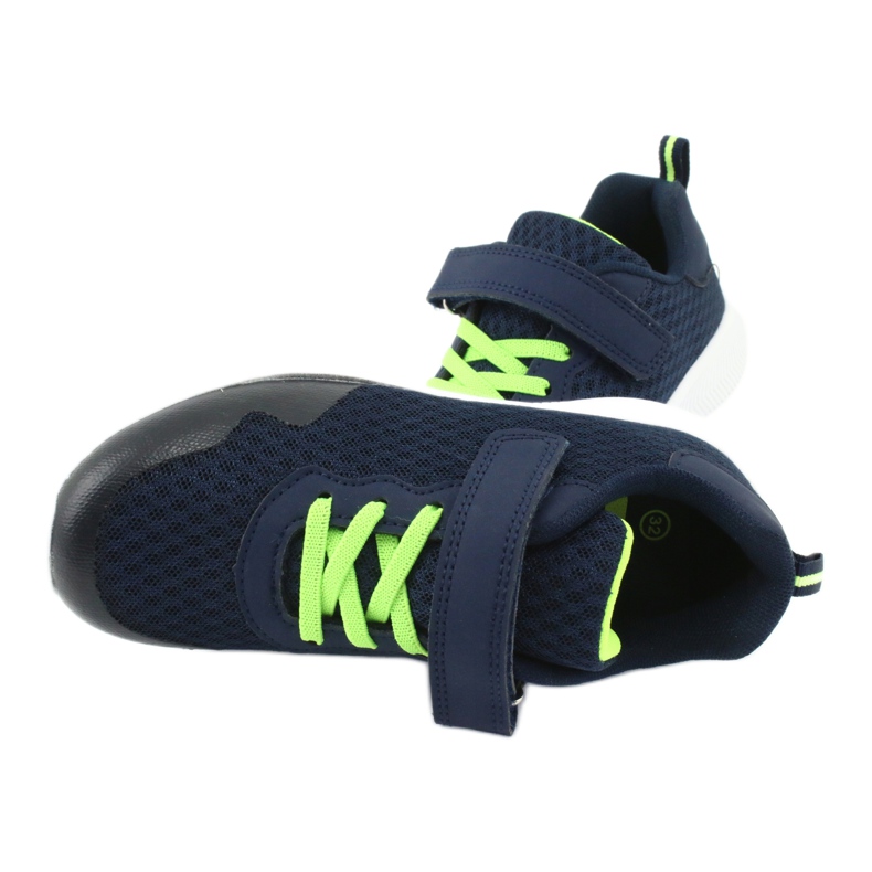 Sportskor för kardborrband Navy Blue/Green News 20Z55-2312 blå 4