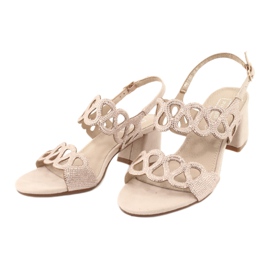 Sandaler med cubic zirconia Filippo DS1355 / 20 BE beige 2