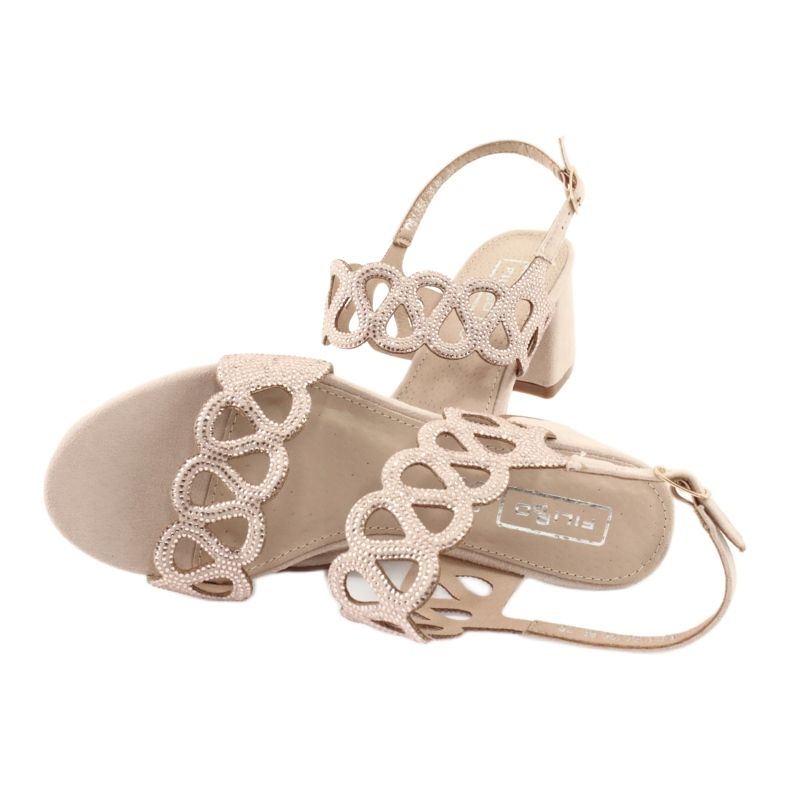 Sandaler med cubic zirconia Filippo DS1355 / 20 BE beige 4