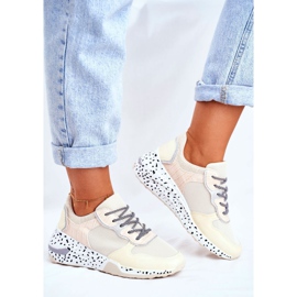 Kvinnors sportskor Hidden Wedge Beige Pinky 1