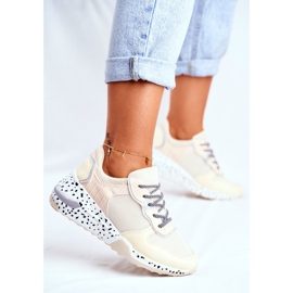 Kvinnors sportskor Hidden Wedge Beige Pinky 2