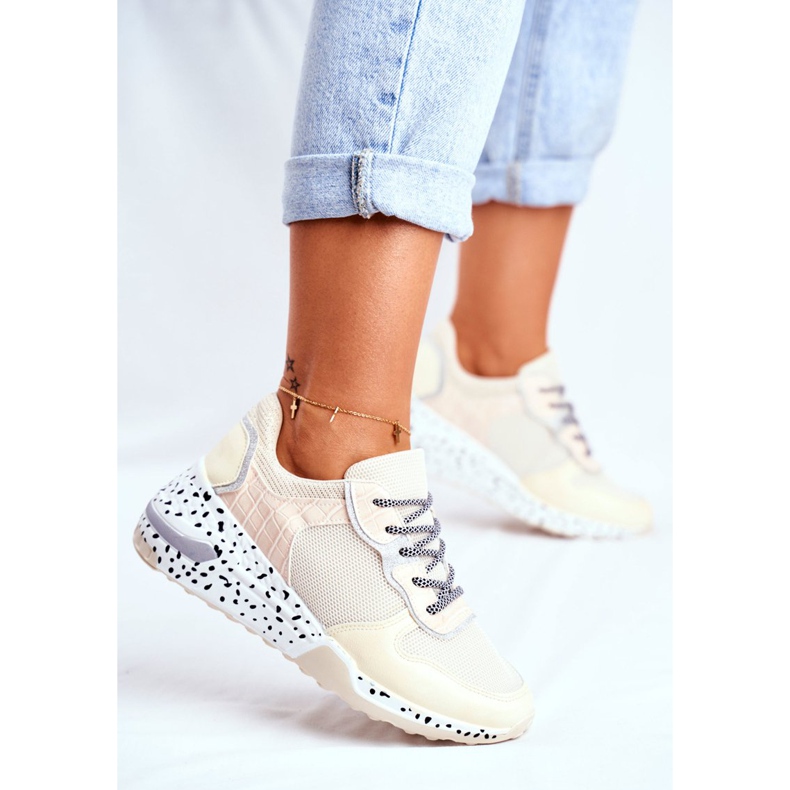 Kvinnors sportskor Hidden Wedge Beige Pinky 2