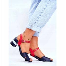 Kvinnors sandaler Maciejka Läder Marinblått 04120-17 / 00-5 1