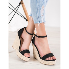 SHELOVET Sexiga kile sandaler svart 1