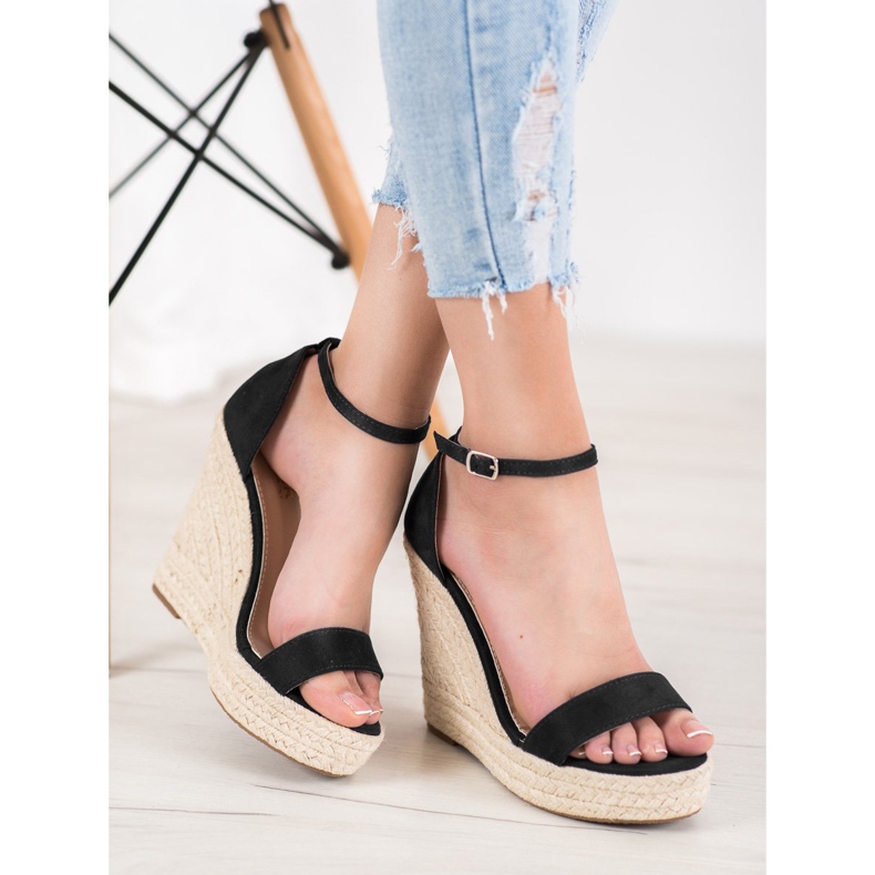 SHELOVET Sexiga kile sandaler svart 1