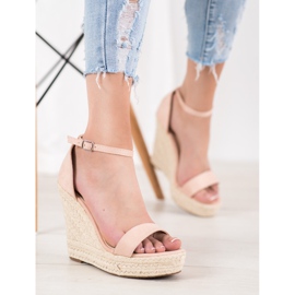 SHELOVET Sexiga kile sandaler rosa 1