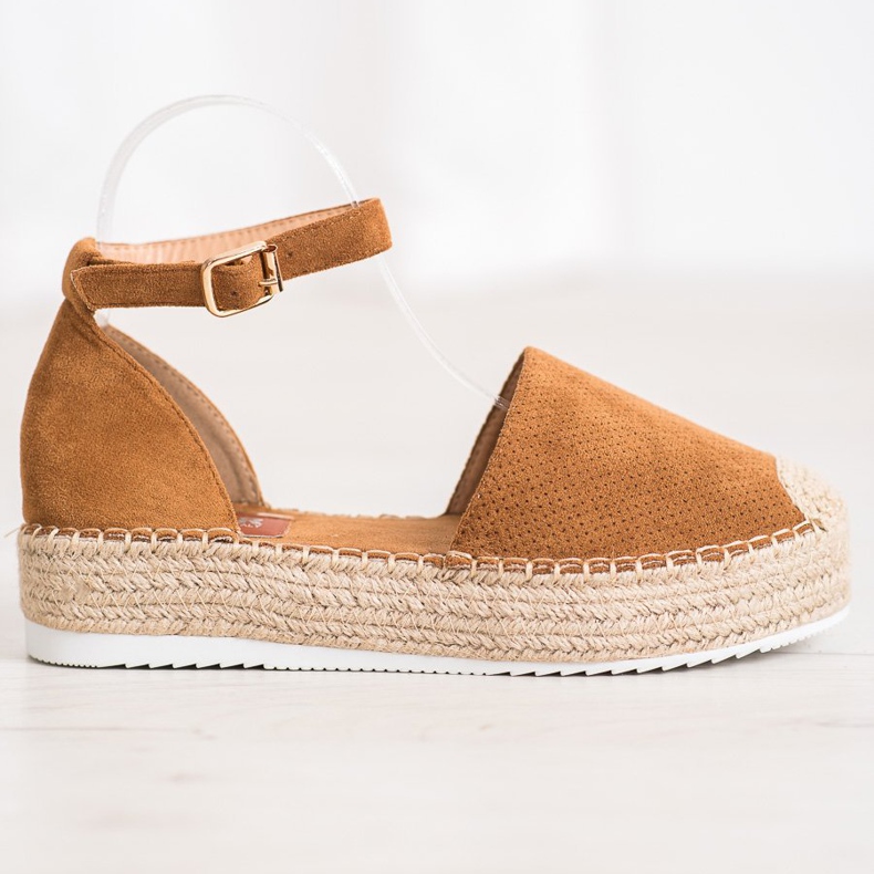 SHELOVET Openwork Espadrilles brun 2