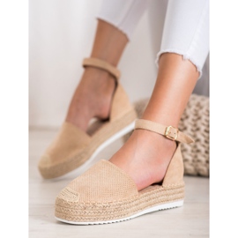 SHELOVET Openwork Espadrilles brun 1
