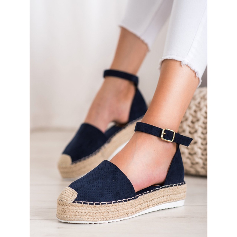 SHELOVET Openwork Espadrilles blå 1