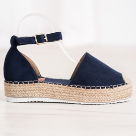 SHELOVET Openwork Espadrilles blå 2