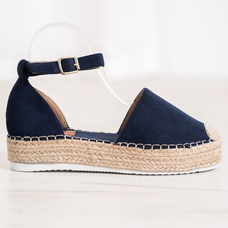 SHELOVET Openwork Espadrilles blå 2