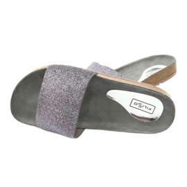 Filippo Silverprofilerade kvinnors flip flops DK1373/20 grå 3