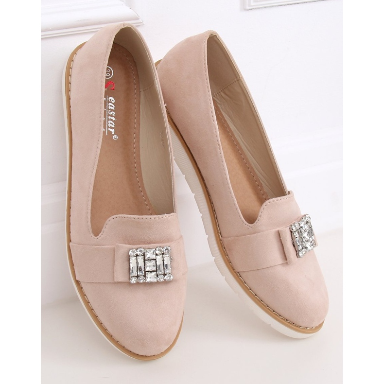 Pastellmocka beige loafers T245 Beige 1