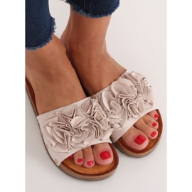 Beige tofflor för kvinnor F191 Beige 1