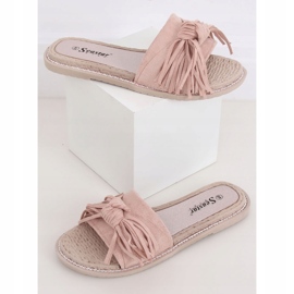 Dam beige och rosa tofflor CK159 Rosa 2
