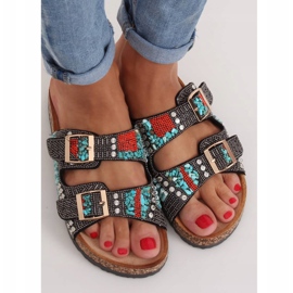 Scholki med svarta pärlor CK133P Svart mångfärgad 1