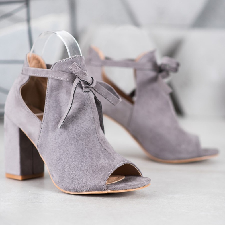 Tied Open VINCEZA stövlar grå 2