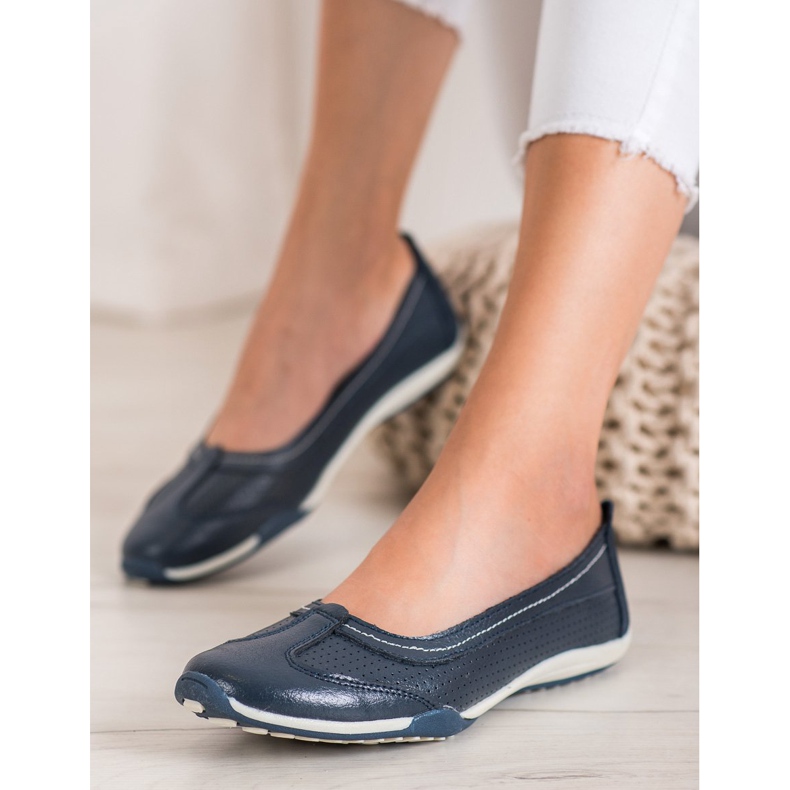 M.Daszyński Sportläder Ballerina blå 2