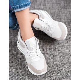 Weide Fashion Wedge Sneakers vit grå 2