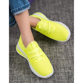 SHELOVET Textil sneakers gul 1