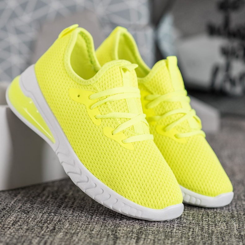 SHELOVET Textil sneakers gul 2