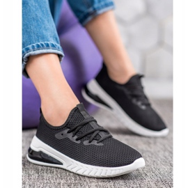 SHELOVET Textil sneakers svart 1