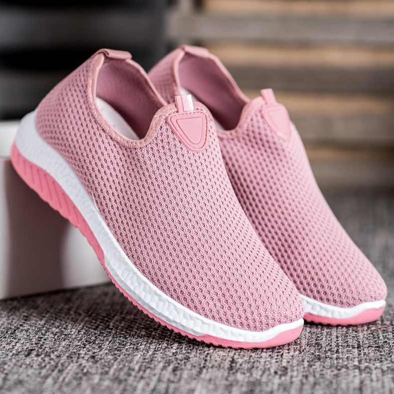 Renda Openwork Slipons på plattformen rosa 2