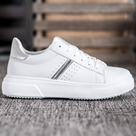 Renda Sneakers med silverinsatser vit 2