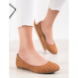 Fama Openwork ballerinor brun 1