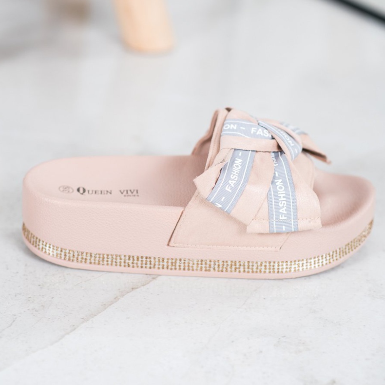 Queen Vivi Beige mode tofflor 2