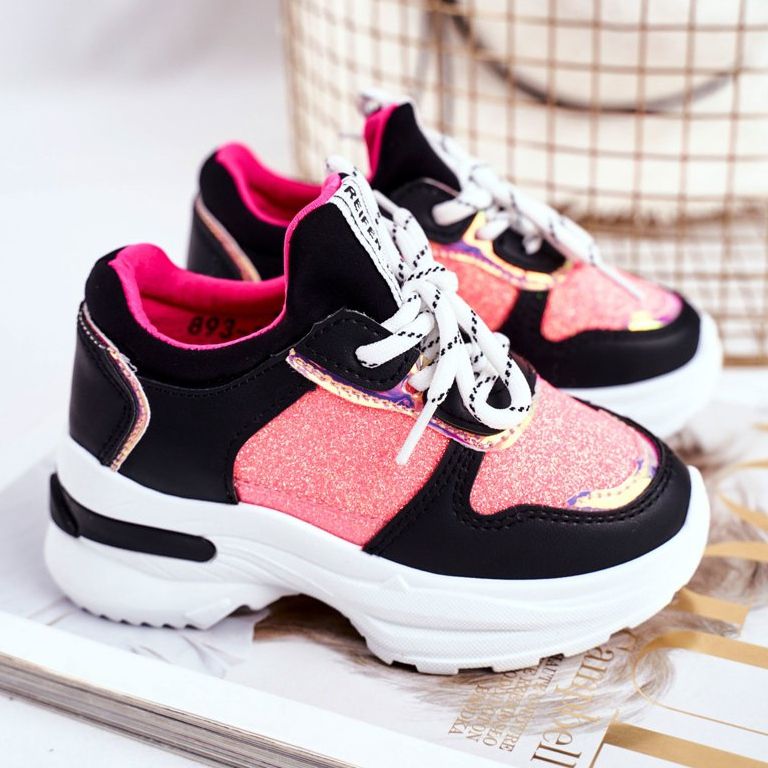 FRROCK Svarta Matylda sportskor för barn med glitter mångfärgad 2