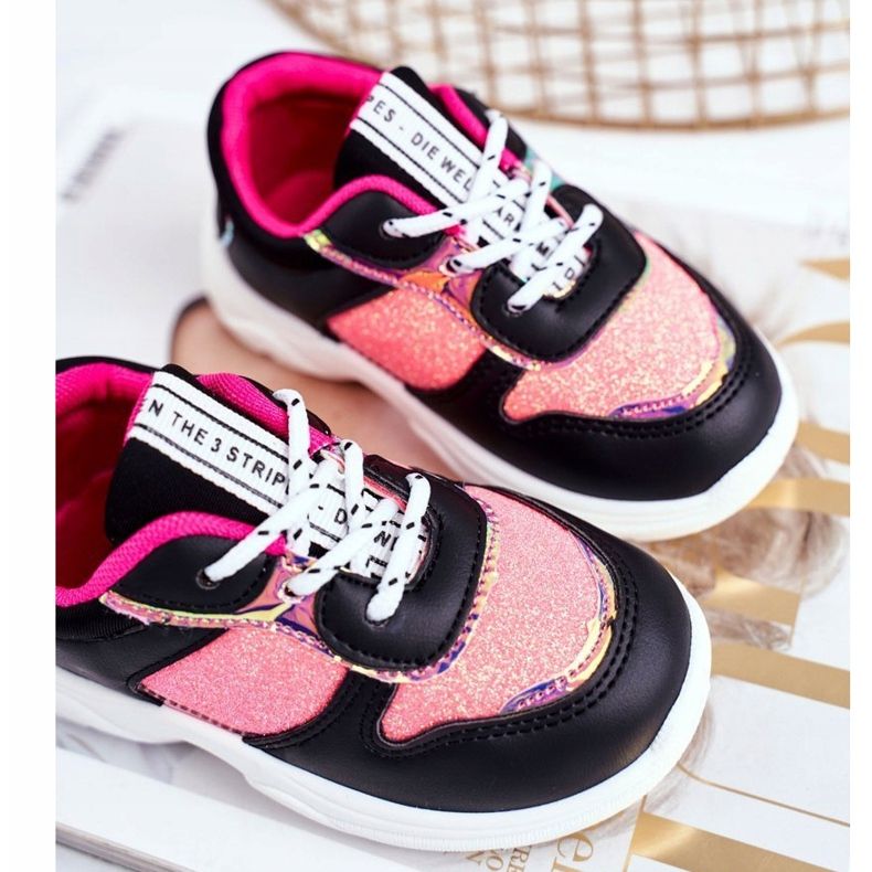 FRROCK Svarta Matylda sportskor för barn med glitter mångfärgad 1