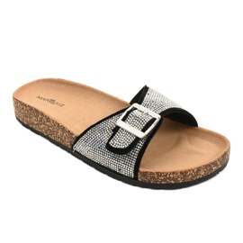 Svarta tofflor med korksula L-1032 1