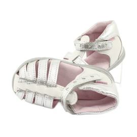 Mazurek Girls 'White and Silver Leather Sandals 245 vit 4