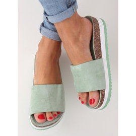 Aquamarin tofflor för kvinnor CK184P Grön 1